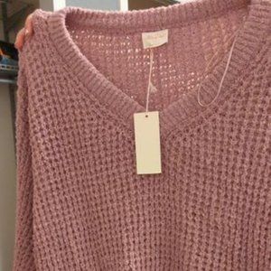Allie rose women's size large oversized thick light purple sweater
